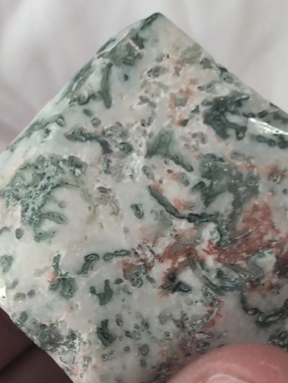 Moss Agate Asymmetric Block